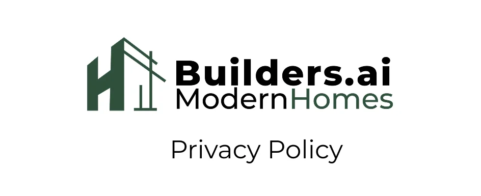 Build Modern Homes logo with Privacy Policy text overlay